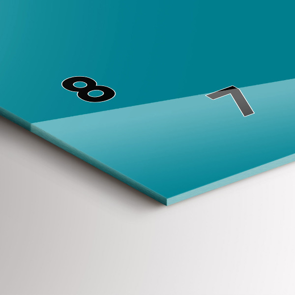 Horizontální skleněné hodiny na stěnu Námořnická barva