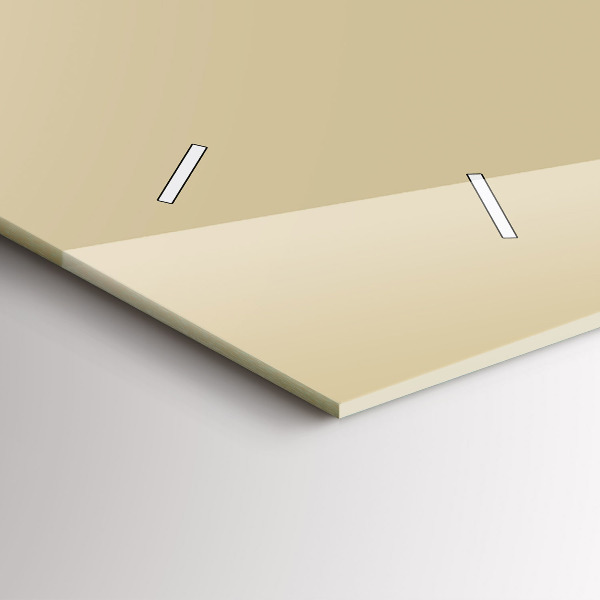 Horizontální skleněné hodiny na stěnu Béžová barva