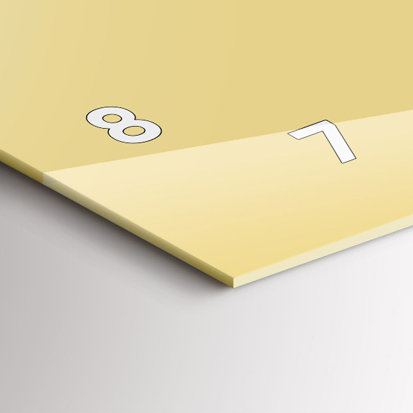 Horizontální skleněné hodiny na stěnu Krémová barva