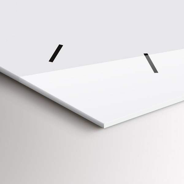 Horizontální skleněné hodiny na stěnu Barva tmavě bílá