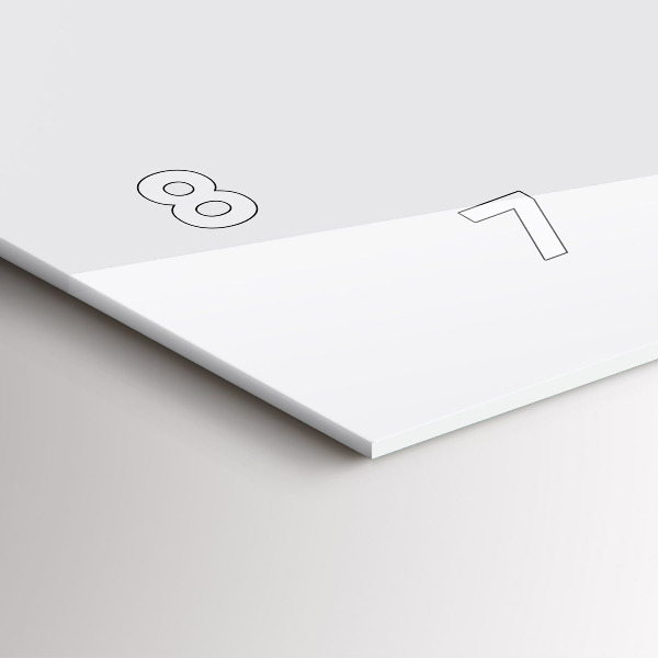 Horizontální skleněné hodiny na stěnu Barva tmavě bílá