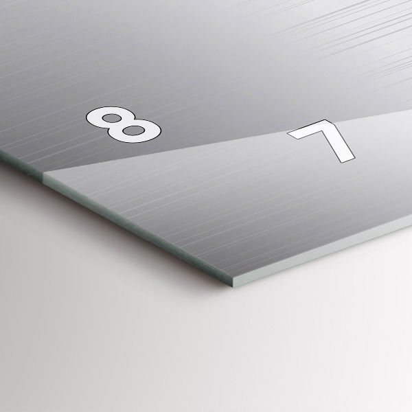 Horizontální skleněné hodiny na stěnu Stříbrný vzor