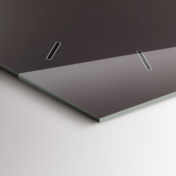 Horizontální skleněné hodiny na stěnu Lampa s červeným vínem