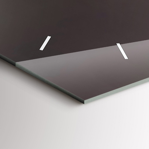 Horizontální skleněné hodiny na stěnu Lampa s červeným vínem