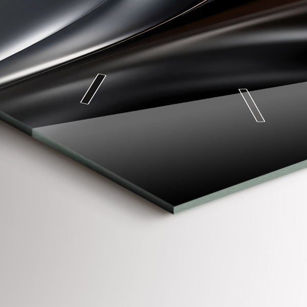 Horizontální skleněné hodiny na stěnu Abstraktní