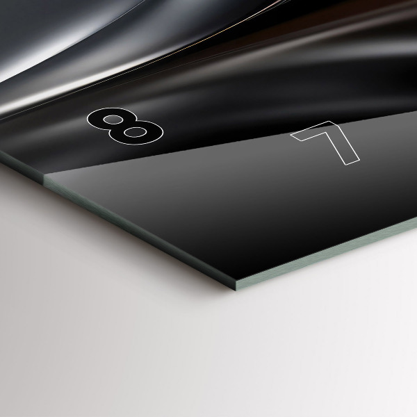 Horizontální skleněné hodiny na stěnu Abstraktní