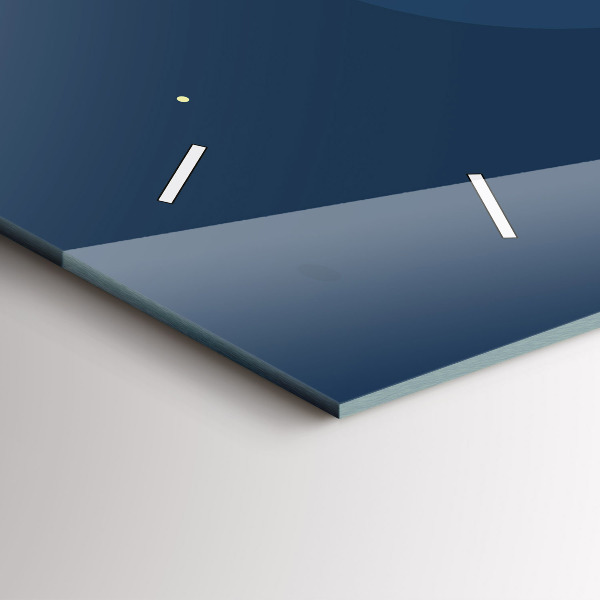 Horizontální skleněné hodiny na stěnu Modré vlny