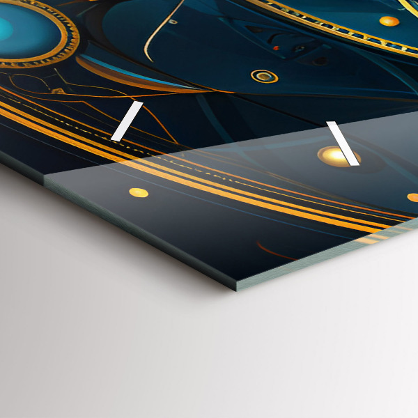 Horizontální skleněné hodiny na stěnu Hodiny s horoskopem