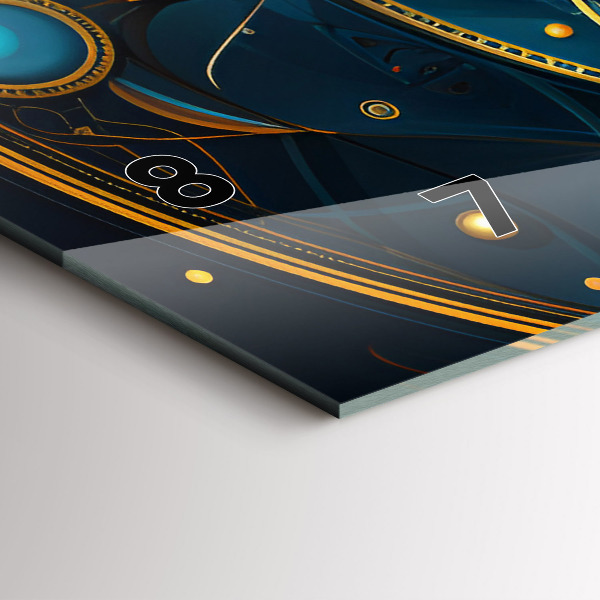 Horizontální skleněné hodiny na stěnu Hodiny s horoskopem