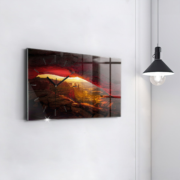 Horizontální hodiny na skle Grand Canyon Arizona