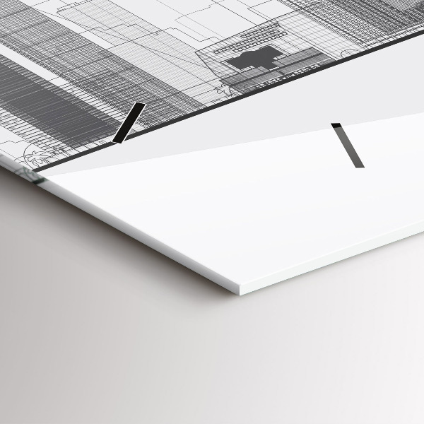 Horizontální hodiny na skle Panorama San Francisca