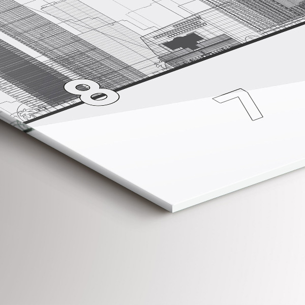 Horizontální hodiny na skle Panorama San Francisca