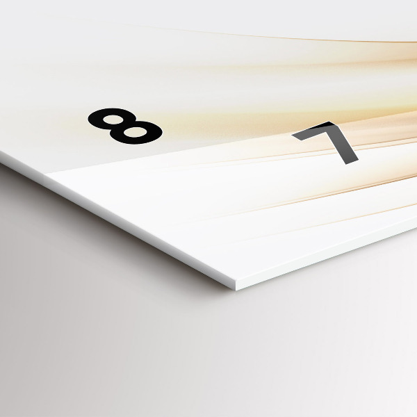 Horizontální hodiny na skle Zlatá abstrakce