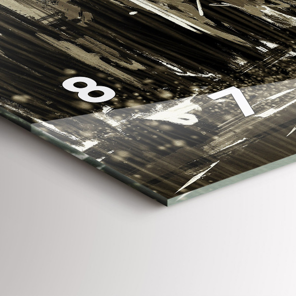 Horizontální hodiny na skle Žena v deštivé noci