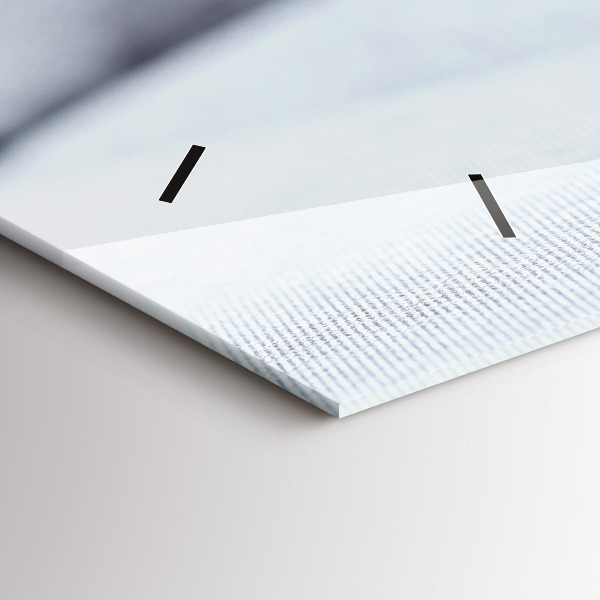 Horizontální hodiny na skle Kočka na pohovce