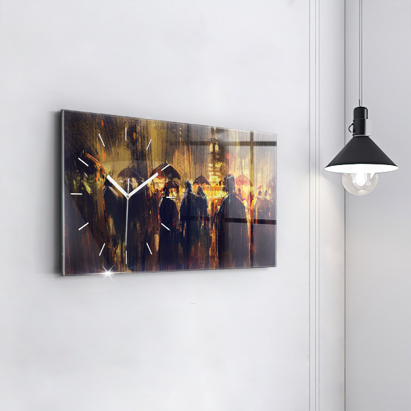 Horizontální hodiny na skle Impresionismus na uměleckém trhu