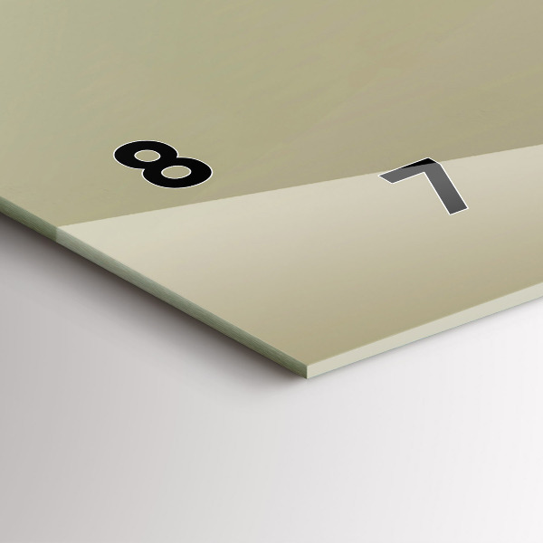 Horizontální hodiny na skle Grafický los