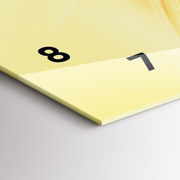 Horizontální hodiny na skle Vlny abstraktní