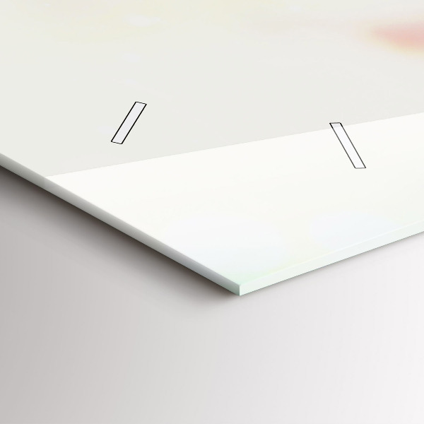 Horizontální hodiny na skle Květiny jaro