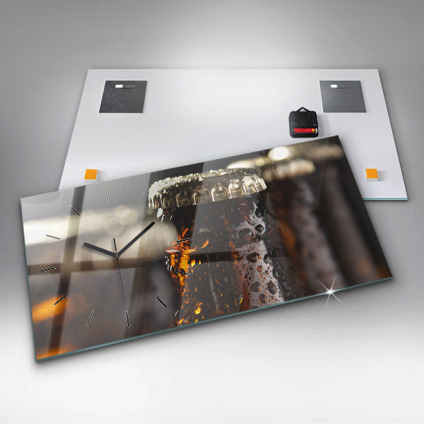 Horizontální hodiny na skle Skleněné láhve