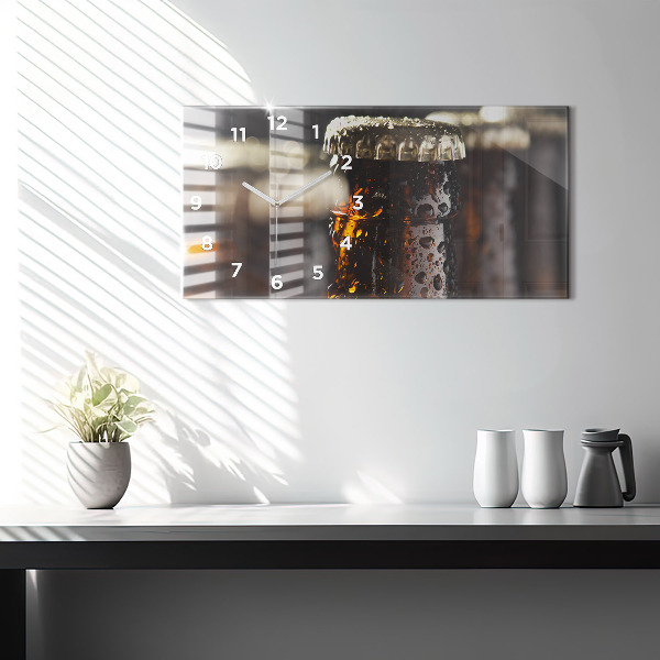 Horizontální hodiny na skle Skleněné láhve