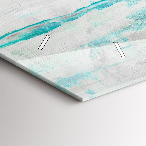 Horizontální hodiny na skle Abstraktní olejová textura