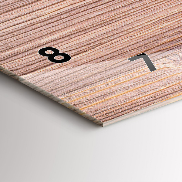 Horizontální hodiny na skle Paprika