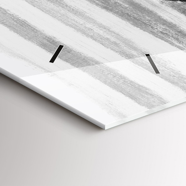 Horizontální hodiny na skle Žena v černé a bílé