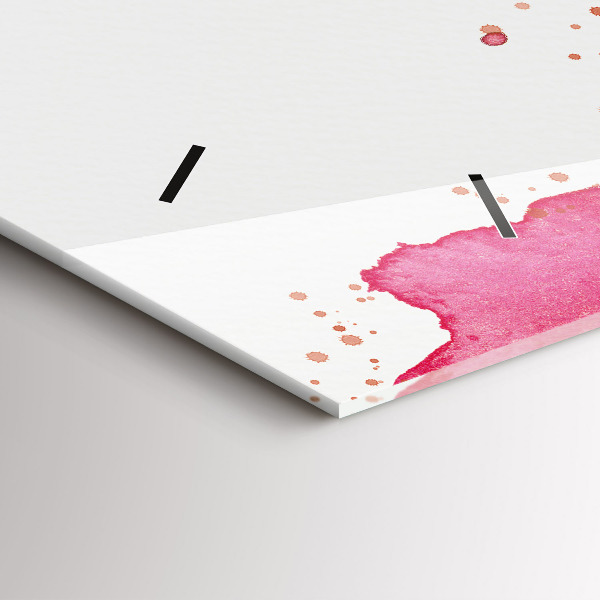 Horizontální skleněné hodiny na stěnu Akvarel na pozadí orla