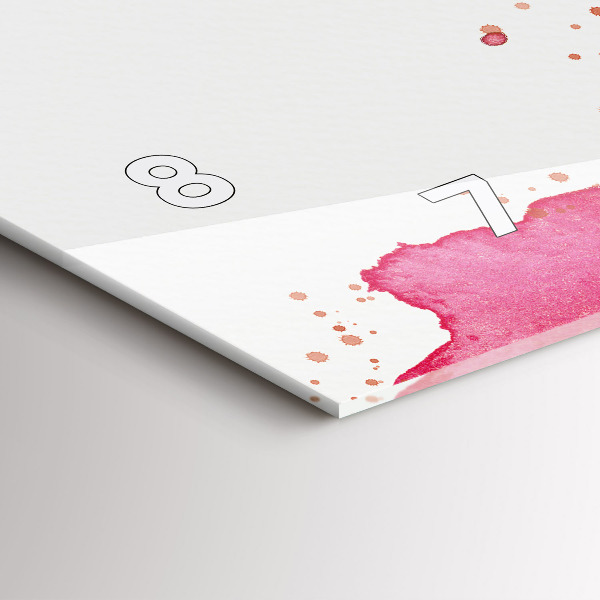 Horizontální skleněné hodiny na stěnu Akvarel na pozadí orla