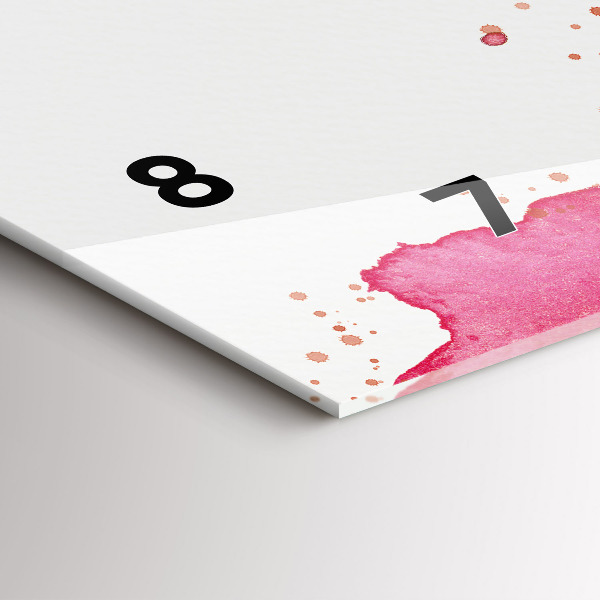 Horizontální skleněné hodiny na stěnu Akvarel na pozadí orla