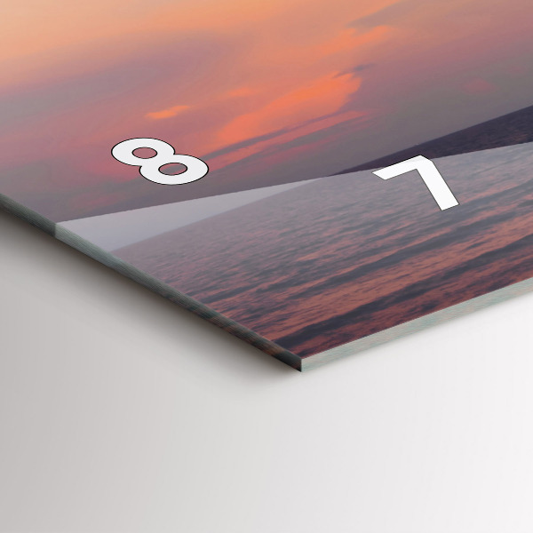 Horizontální skleněné hodiny na stěnu Surfování na pláži