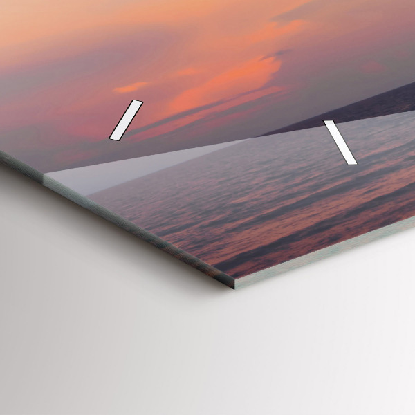 Horizontální skleněné hodiny na stěnu Surfování na pláži