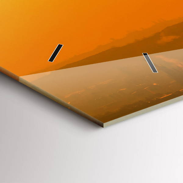 Horizontální skleněné hodiny na stěnu Pohled na brněnskou katedrálu