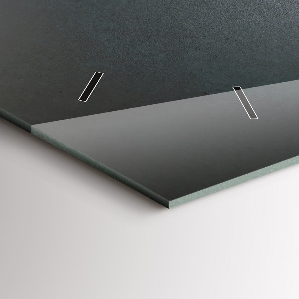 Horizontální skleněné hodiny na stěnu Poutník ve tmě