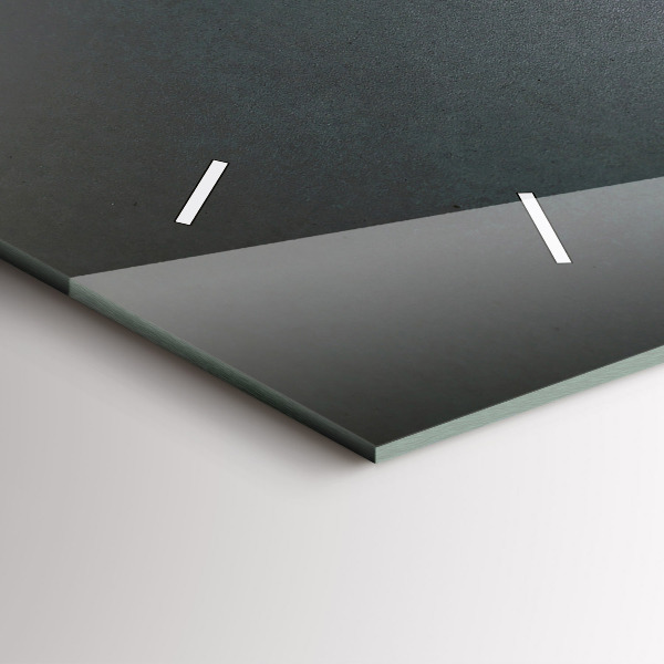 Horizontální skleněné hodiny na stěnu Poutník ve tmě