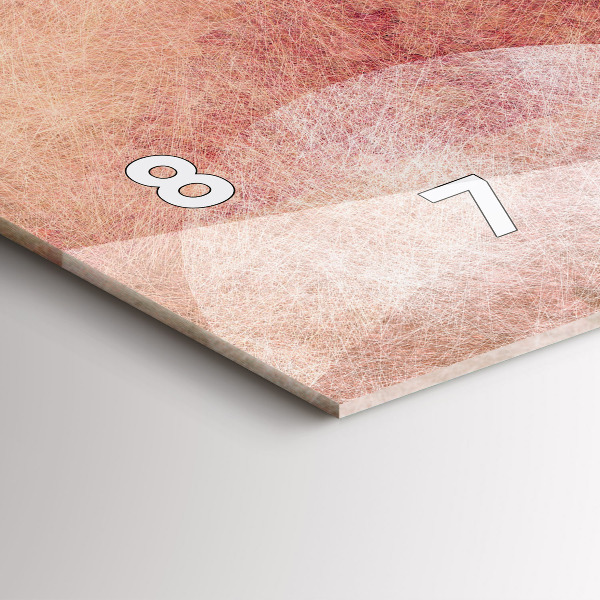 Horizontální skleněné hodiny na stěnu Geometrická abstrakce