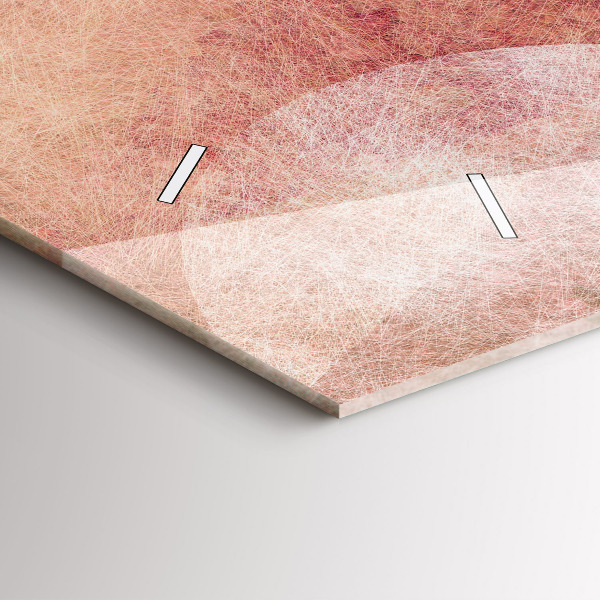 Horizontální skleněné hodiny na stěnu Geometrická abstrakce