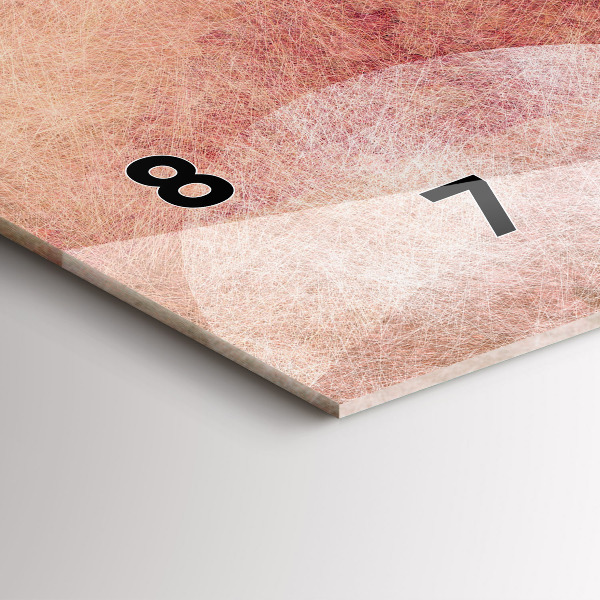 Horizontální skleněné hodiny na stěnu Geometrická abstrakce