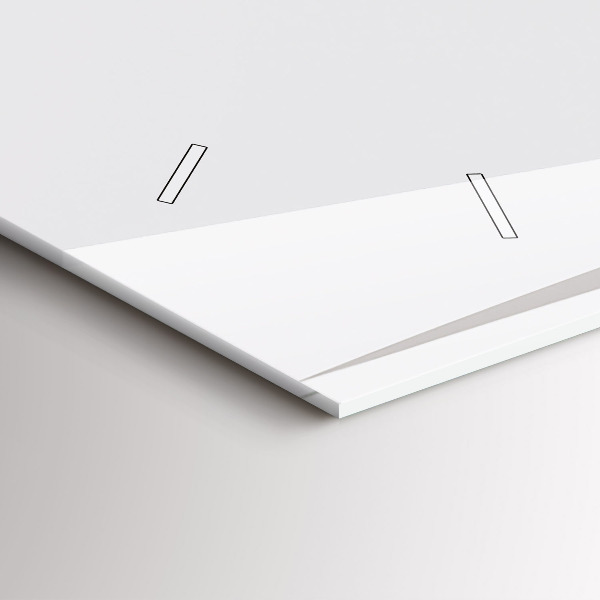 Horizontální skleněné hodiny na stěnu Abstraktní listy