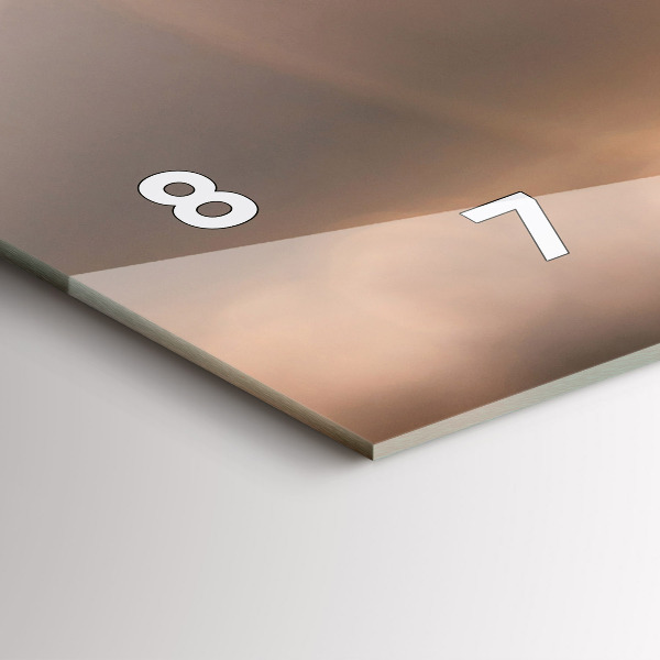 Horizontální skleněné hodiny na stěnu Auto na dovolené