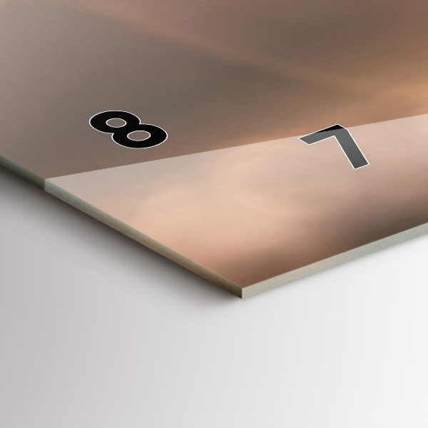 Horizontální skleněné hodiny na stěnu Auto na dovolené