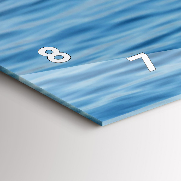 Horizontální skleněné hodiny na stěnu Racci v Gdyni