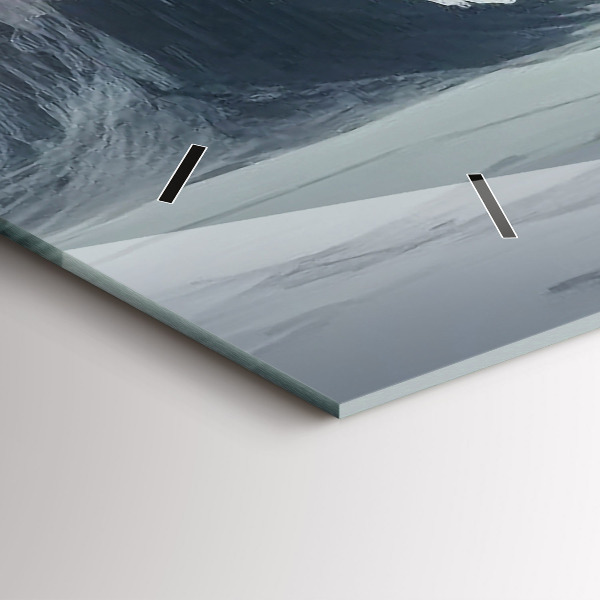 Horizontální skleněné hodiny na stěnu Muž Planeta vesmíru