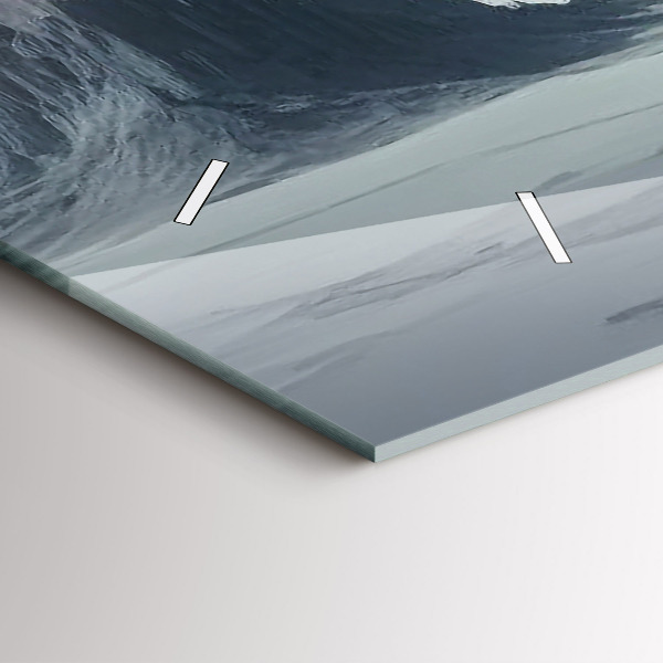 Horizontální skleněné hodiny na stěnu Muž Planeta vesmíru