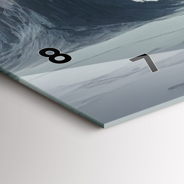 Horizontální skleněné hodiny na stěnu Muž Planeta vesmíru