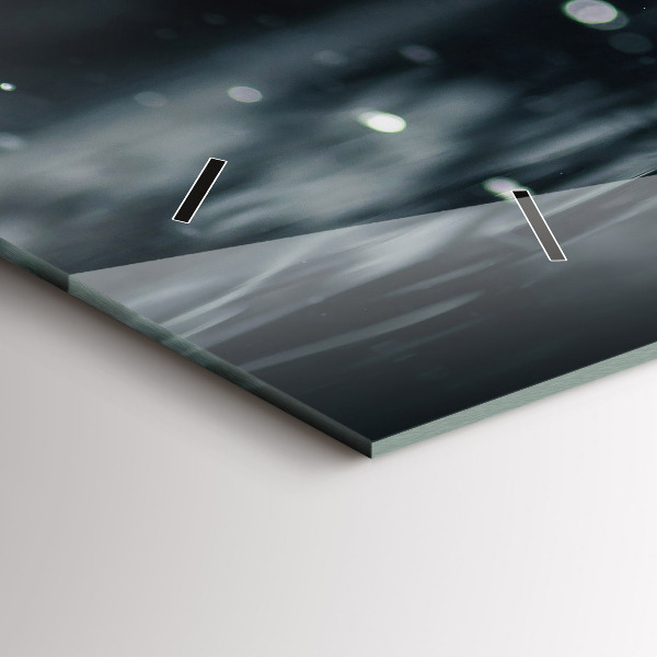 Horizontální skleněné hodiny na stěnu Rajče