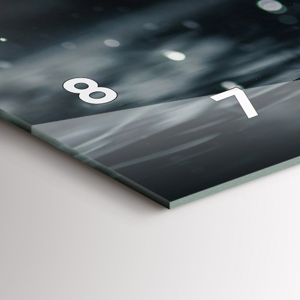 Horizontální skleněné hodiny na stěnu Rajče