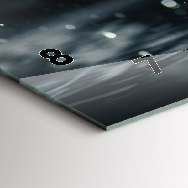 Horizontální skleněné hodiny na stěnu Rajče