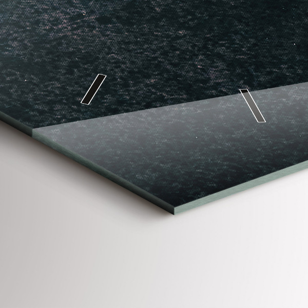 Horizontální skleněné hodiny na stěnu Zrnková káva